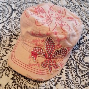 Pink Fleur de Lis Hat